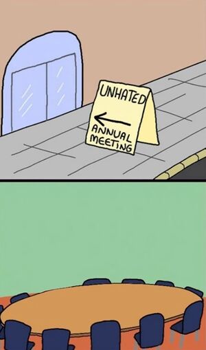 Unhated X Annual Meeting: blank meme template