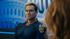 Disgusted Homelander: blank meme template