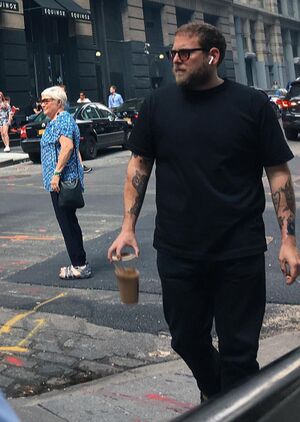 Jonah Hill Dropping Coffee: blank meme template