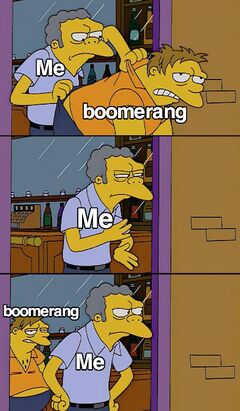 Moe Tossing Barney From Moe's meme #4