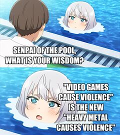 Senpai of the Pool meme #1