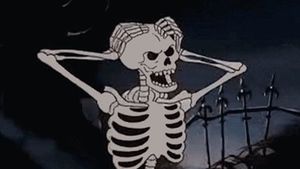 Spooky Skeleton: blank meme template