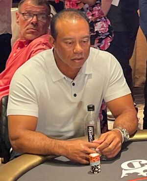 Tiger Woods Playing Poker: blank meme template