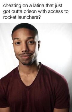 Michael B. Jordan Smiling meme #3