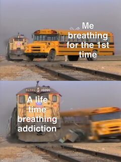 Train Hitting School Bus meme #1