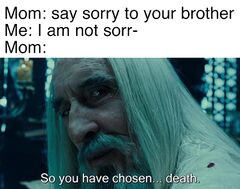 So you have chosen... death. meme #3