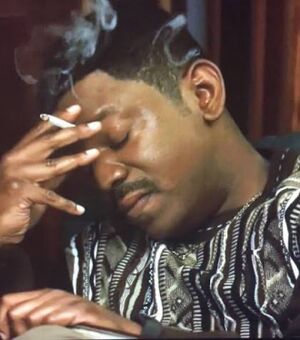 Stressed Mekhi Phifer Smoking: blank meme template