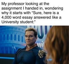 Disgusted Homelander meme #2