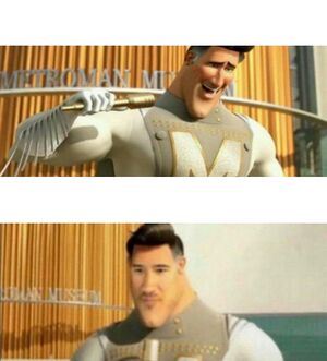 Markiplier Metro Man: blank meme template (2 panel)