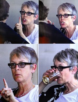 Jamie Lee Curtis Argument: blank meme template