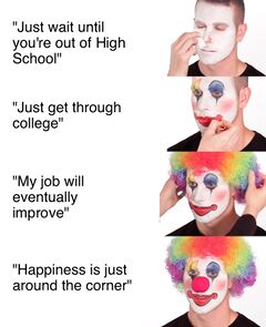 Putting on Clown Makeup meme #3