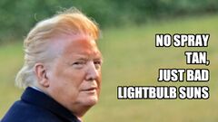 Donald Trump's Tan Face Photo meme #1