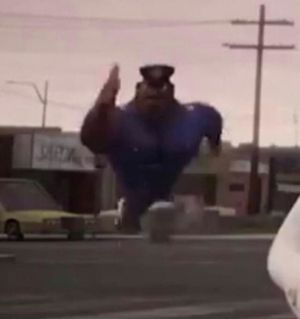 Officer Earl Running: blank meme template