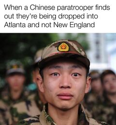 Chinese Paratrooper Crying meme #4