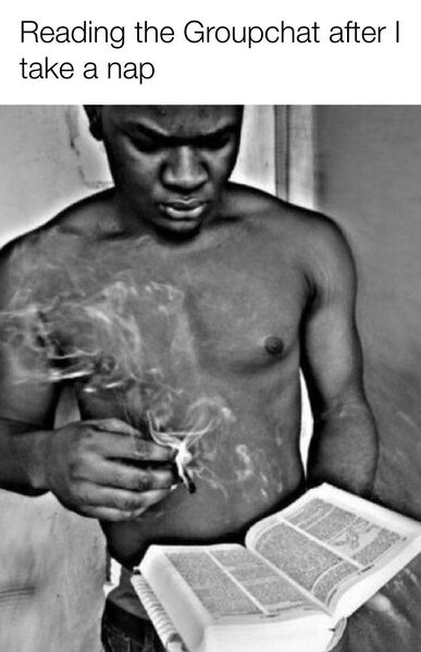 File:Man Reading the Bible and Smoking a Blunt meme 1.jpg