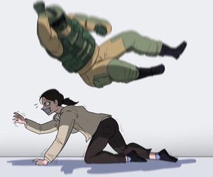 Fuze Elbow Dropping a Hostage: blank meme template