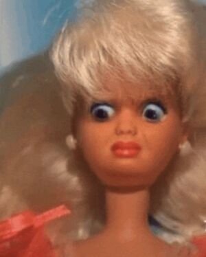 Disgusted Barbie: blank meme template
