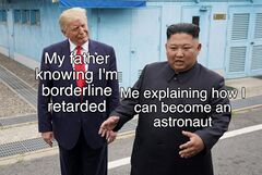 Trump and Kim Jong Un in the DMZ meme #1
