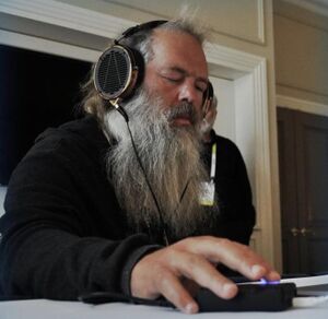 Rick Rubin Wearing Headphones: blank meme template