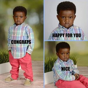 Congrats Happy For You: blank meme template
