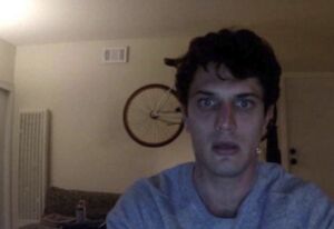 Guy Staring into Webcam: blank meme template