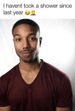 Michael B. Jordan Smiling meme #2