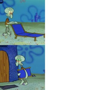 Squidward's Lounge Chair: blank meme template