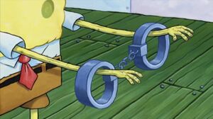 SpongeBob in Handcuffs: blank meme template