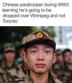 Chinese Paratrooper Crying meme #1
