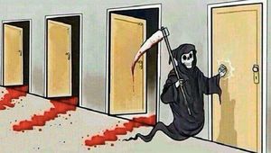 Death Knocking On Doors: blank meme template