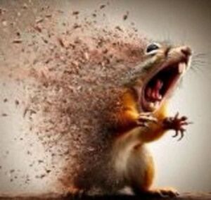 Disintegrating Squirrel: blank meme template