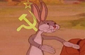 Communist Bugs Bunny: blank meme template