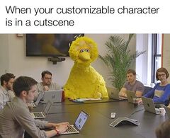 Big Bird In Meeting meme #2