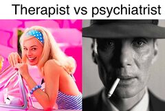 Barbie vs Oppenheimer meme #1