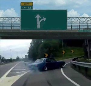 Left Exit 12 Off Ramp: blank meme template