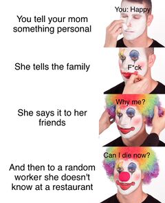 Putting on Clown Makeup meme #2