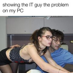 Girl Leaning Over Guy meme #1