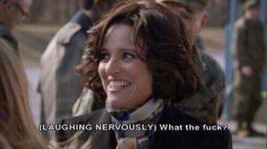 Laughing Nervously What the Fuck: blank meme template