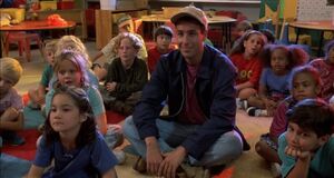 Adam Sandler Sitting With Kids: blank meme template