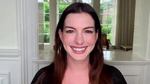 Anne Hathaway HR: blank meme template