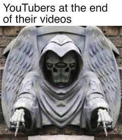 Pointing Grim Reaper Statue meme #2