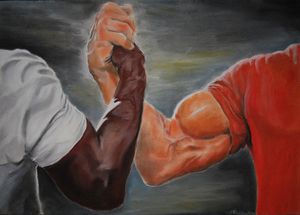 Epic Handshake: blank meme template