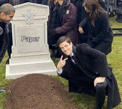 Grant Gustin Next To Oliver Queen's Grave meme #2