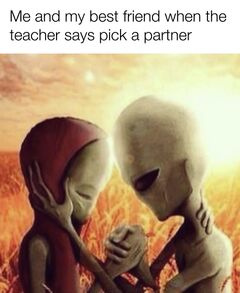 Aliens Holding Hands meme #4
