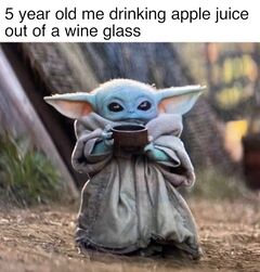 Baby Yoda Drinking Soup meme #4