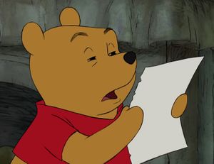 Winnie the Pooh Reading: blank meme template