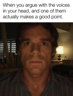 Dexter Staring meme #3