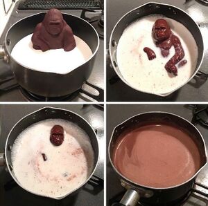 Chocolate Gorilla Melting: blank meme template
