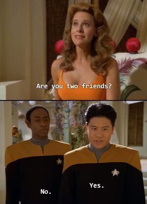 Are You Two Friends?: blank meme template
