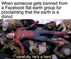 Carefully He's a Hero meme #1